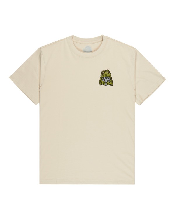 0 Timber The Frog - Short Sleeve T-Shirt for Men Beige ELYZT00654 Element