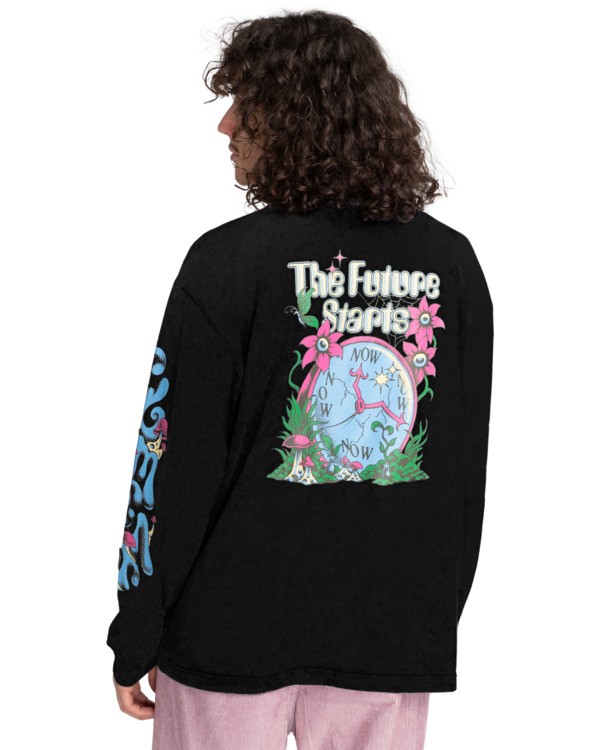 6 Future Nature - Biologisch T-shirt met lange mouw voor Heren  F1LSD6ELF2 Element