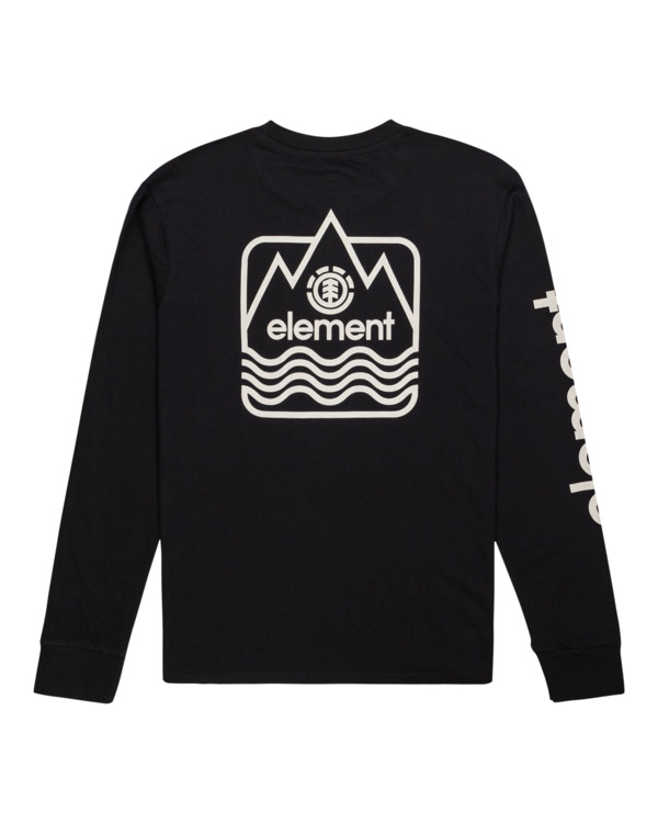 1 Peaks - Bio-Longsleeve für Männer Schwarz F1LSD8ELF2 Element