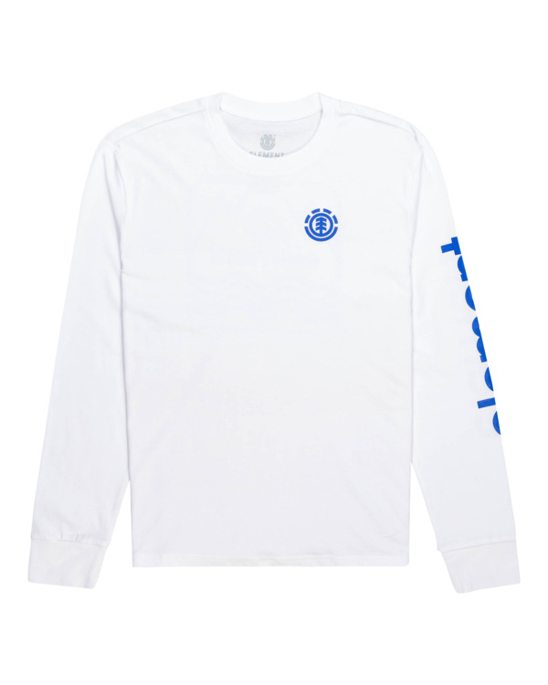 0 Peaks - Organic Long Sleeve T-Shirt for Men White F1LSD8ELF2 Element