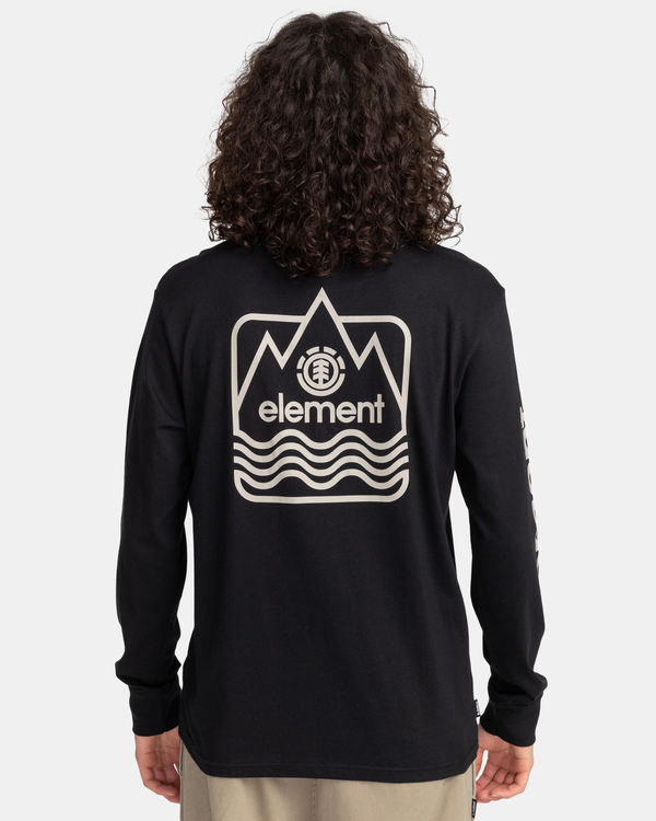 6 Peaks - Bio-Longsleeve für Männer Schwarz F1LSD8ELF2 Element