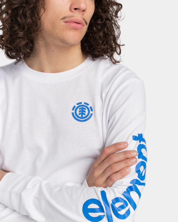 4 Peaks - Organic Long Sleeve T-Shirt for Men White F1LSD8ELF2 Element