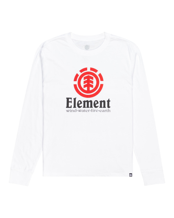 0 Vertical - T-shirt manches longues en matière biologique pour Homme Blanc F1LSE5ELF2 Element