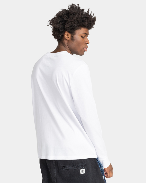 5 Vertical - T-shirt manches longues en matière biologique pour Homme Blanc F1LSE5ELF2 Element