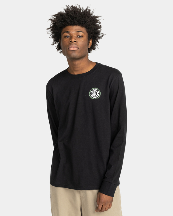 2 Seal Bp - T-shirt manches longues en matière biologique pour Homme Noir F1LSE7ELF2 Element