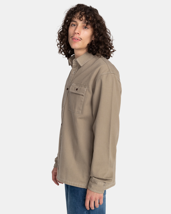 3 Canopy - Camisa de Manga Larga para Hombre Beige F1SHC6ELF2 Element