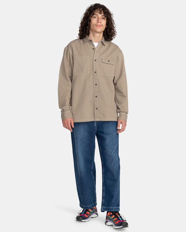 5 Canopy - Camisa de Manga Larga para Hombre Beige F1SHC6ELF2 Element
