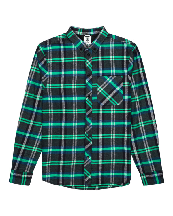 0 Lumber - Langärmliges Flanellhemd für Männer Blau F1SHC8ELF2 Element