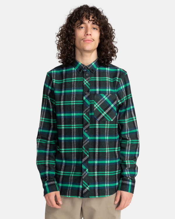 2 Lumber - Langärmliges Flanellhemd für Männer Blau F1SHC8ELF2 Element