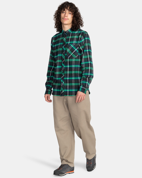 5 Lumber - Langärmliges Flanellhemd für Männer Blau F1SHC8ELF2 Element