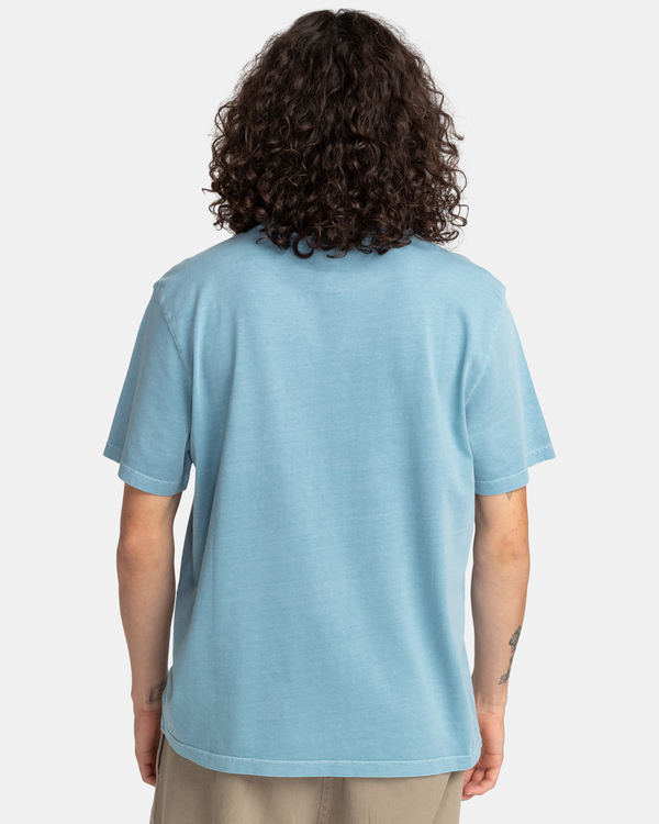 10 Basic Pocket Pigment - T-Shirt for Men Blue F1SSI1ELF2 Element