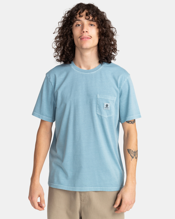2 Basic Pocket Pigment - T-Shirt for Men Blue F1SSI1ELF2 Element