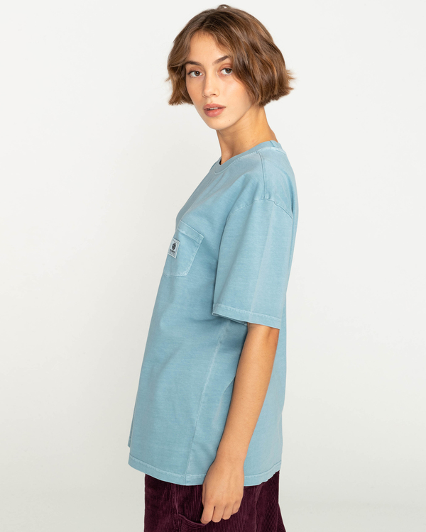 7 Basic Pocket Pigment - T-Shirt for Men Blue F1SSI1ELF2 Element