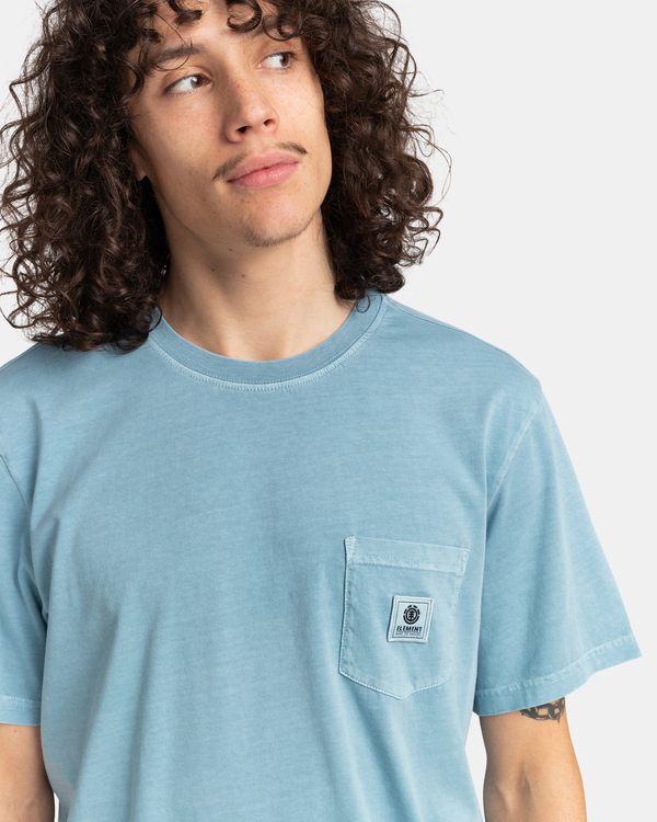 3 Basic Pocket Pigment - T-Shirt for Men Blue F1SSI1ELF2 Element