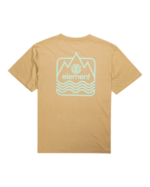 1 Peaks - Organic T-Shirt for Men Beige F1SSL3ELF2 Element