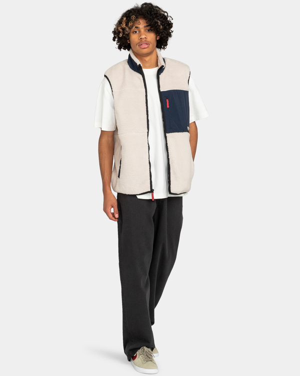 5 Wolfeboro Lake 2.0 - Zip Up Sherpa Vest for Men Beige F1WAB3ELF2 Element