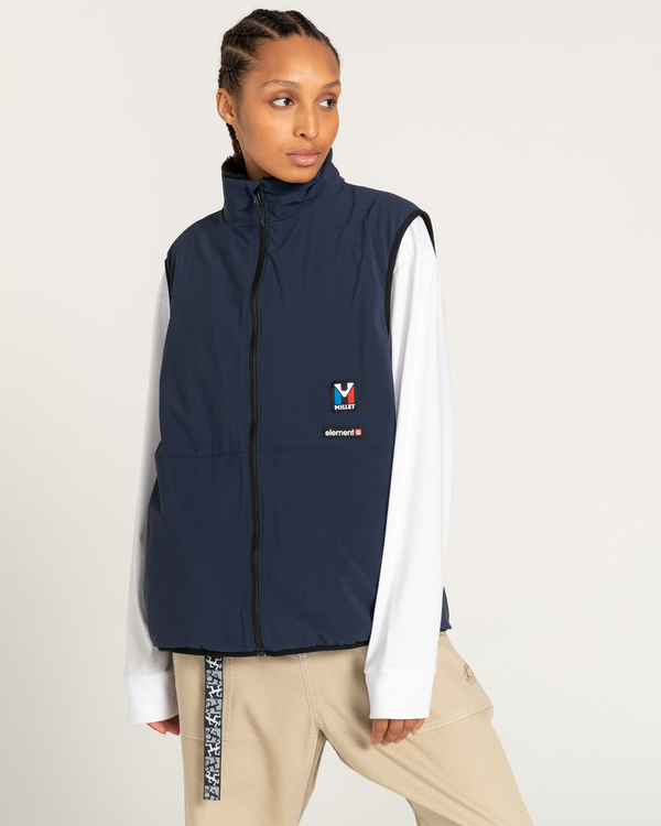 11 Millet x Element High - Wendbare Polarfleece-Weste Blau F1WAC1ELF2 Element
