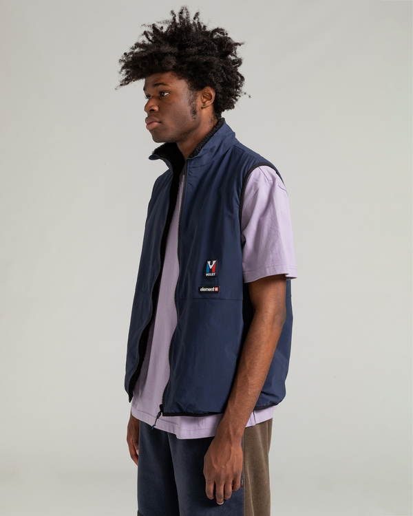 3 Millet x Element High - Wendbare Polarfleece-Weste Blau F1WAC1ELF2 Element