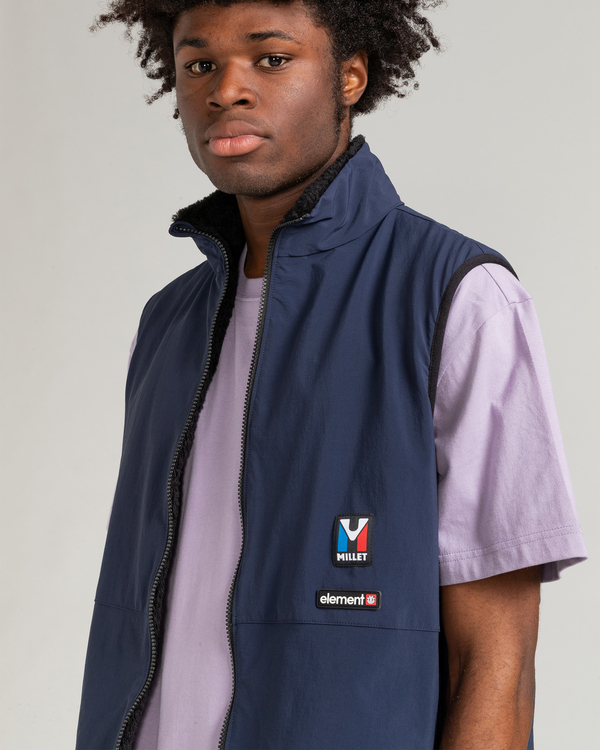 4 Millet x Element High - Wendbare Polarfleece-Weste Blau F1WAC1ELF2 Element