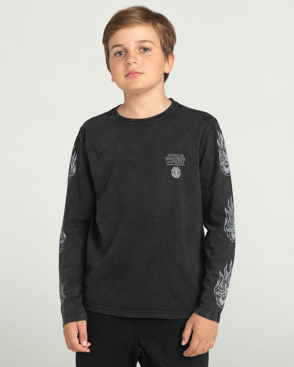2 STAR WARS&trade; x Element Deathstar - Maglietta a maniche lunghe in materiale biologico da Bambini Black F2LSB7ELF2 Element