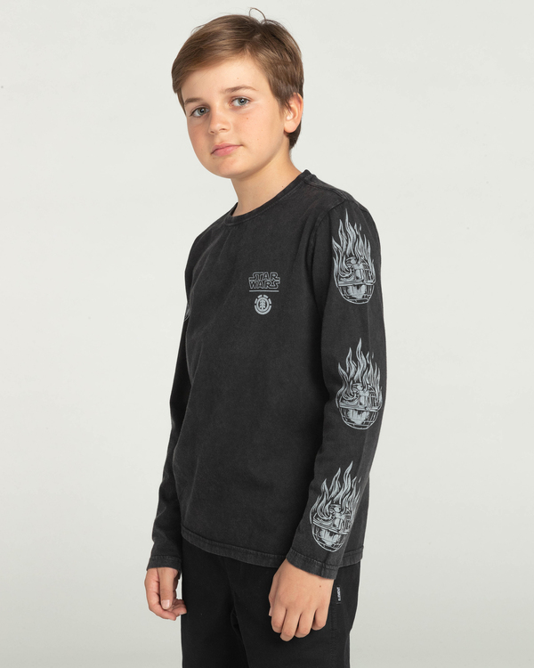 3 STAR WARS&trade; x Element Deathstar - Maglietta a maniche lunghe in materiale biologico da Bambini Black F2LSB7ELF2 Element