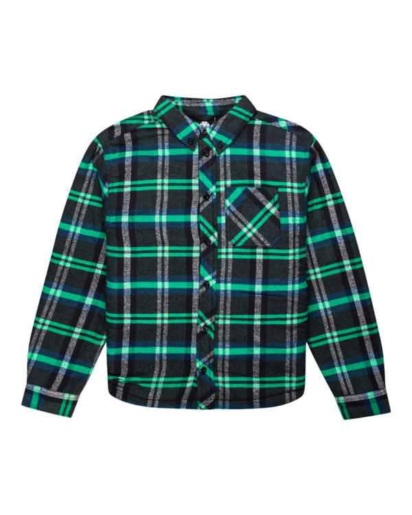 0 Philip - Long Sleeve Flannel Shirt for Boys Blue F2SHA2ELF2 Element