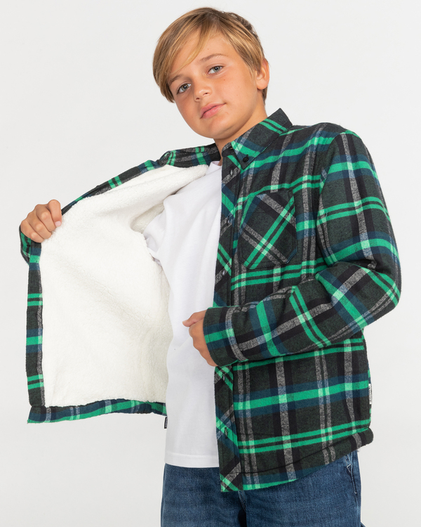 4 Philip - Long Sleeve Flannel Shirt for Boys Blue F2SHA2ELF2 Element