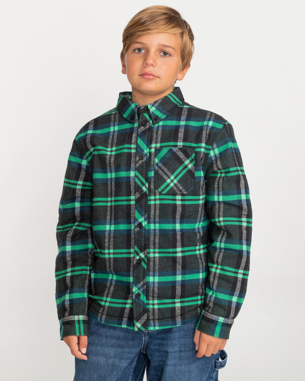 5 Philip - Long Sleeve Flannel Shirt for Boys Blue F2SHA2ELF2 Element