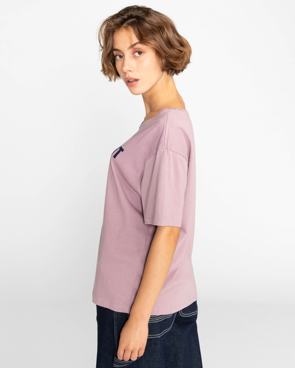 3 Element Logo - Camiseta Orgánica para Mujer Violeta F3SSC1ELF2 Element