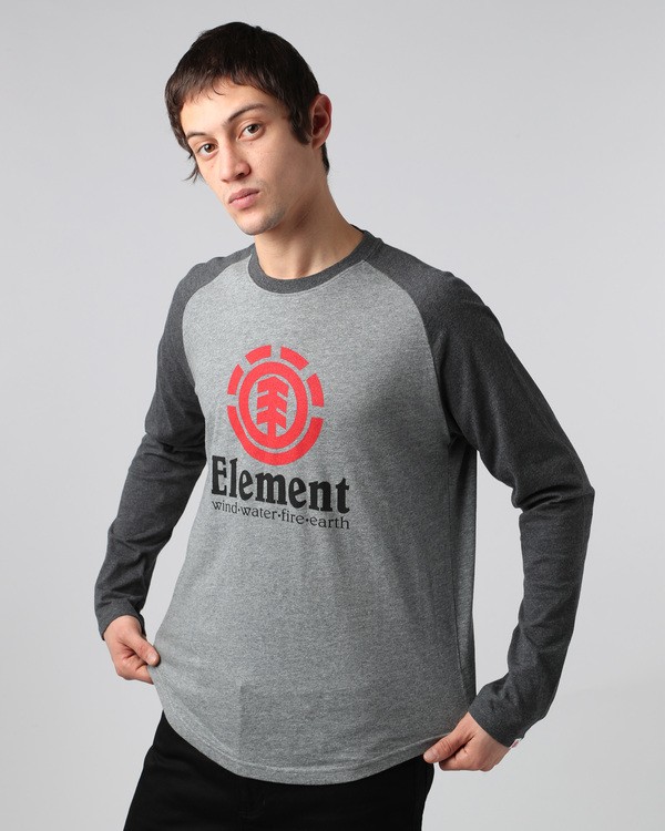1 Vertical Raglan Qtr - maglietta da Uomo  H1LSA3ELP8 Element