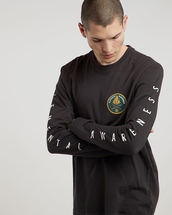 1 Ea Logo Ls Tee - T-Shirt pour Homme  L1LSD2ELF8 Element
