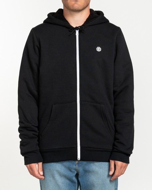 1 Bolton - Sweat à capuche zippé pour Homme Noir L1WAA3ELF8 Element