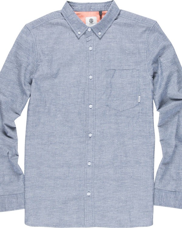 3 Greene Neps Ls - Shirt for Men Blue N1SHA9ELP9 Element