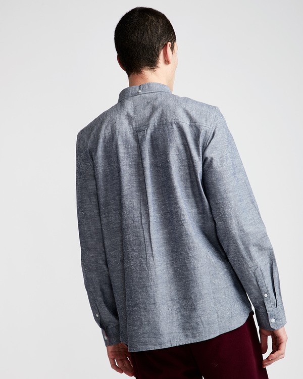 2 Greene Neps Ls - Shirt for Men Blue N1SHA9ELP9 Element