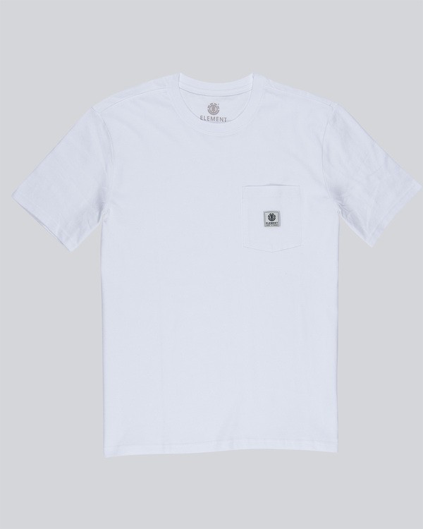 0 Basic Pocket Label - T-Shirt manches courtes Blanc N1SSG3ELP9 Element