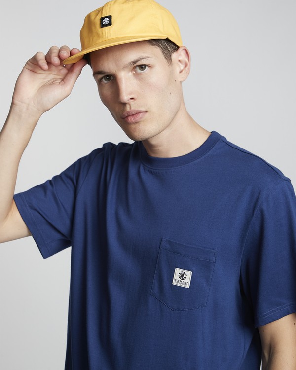 3 Basic Pocket Label - T-Shirt manches courtes Bleu N1SSG3ELP9 Element