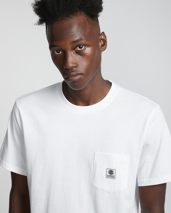 3 Basic Pocket Label - T-Shirt manches courtes Blanc N1SSG3ELP9 Element
