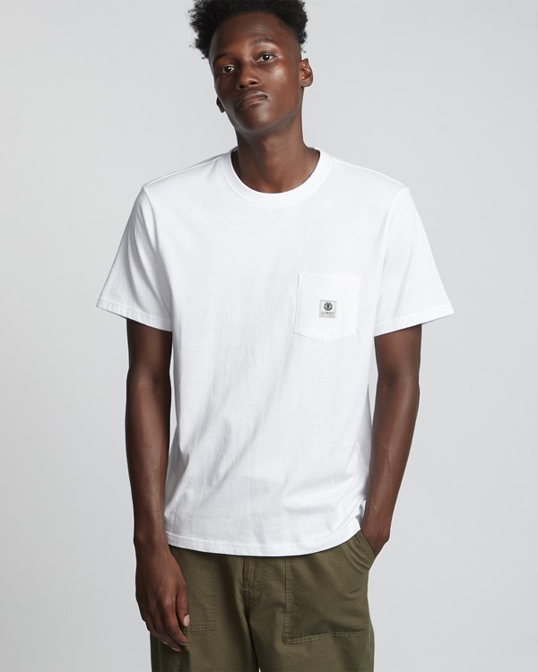 1 Basic Pocket Label - T-Shirt manches courtes Blanc N1SSG3ELP9 Element