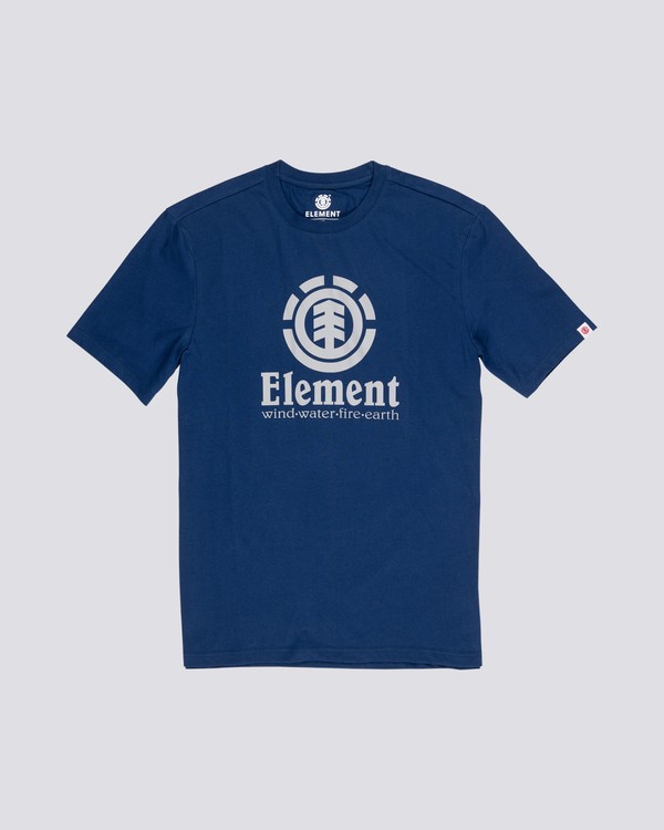 element, Vertical - T-Shirt manches courtes pour Homme, BLUE DEPTHS (2496) 0 Vertical - T-Shirt manches courtes pour Homme Bleu N1SSG4ELP9 Element