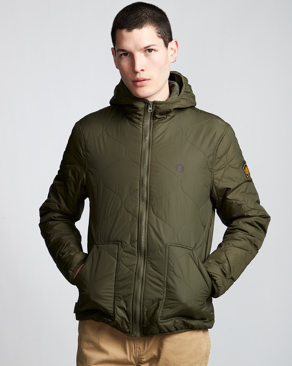 1 Albee - Hooded Jacket Green Q1JKC9ELF9 Element