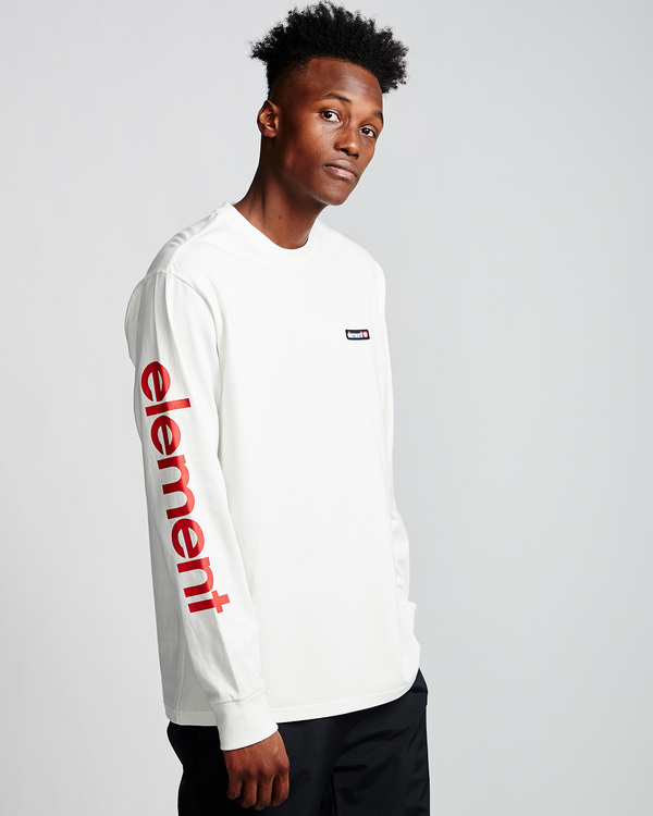 0 Primo - T-Shirt à manches longues pour Homme Blanc Q1LSA1ELF9 Element