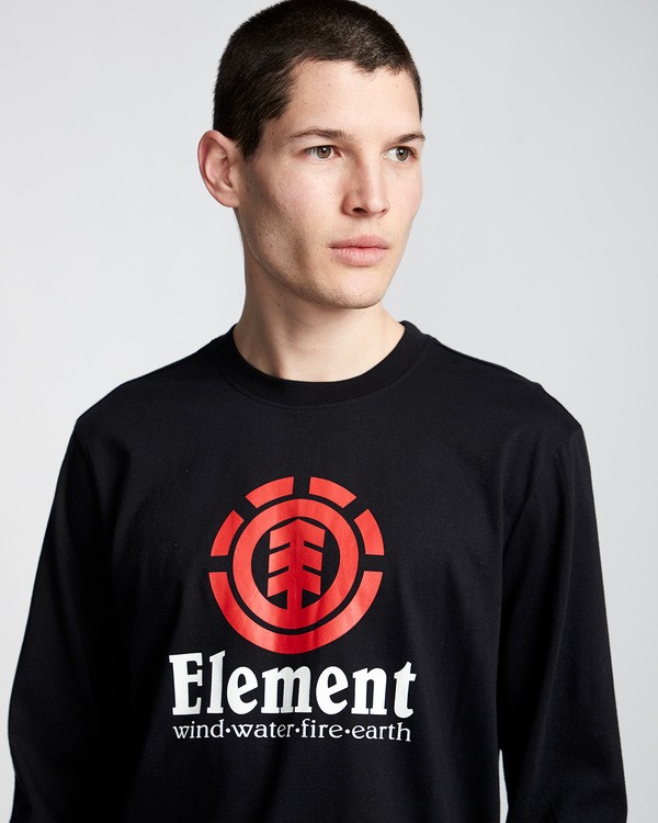 2 Vertical - Maglietta a Maniche Lunghe da Uomo Black Q1LSA3ELF9 Element