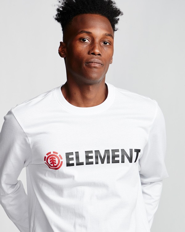 1 Blazin - T-Shirt manches longues pour Homme Blanc Q1LSA4ELF9 Element
