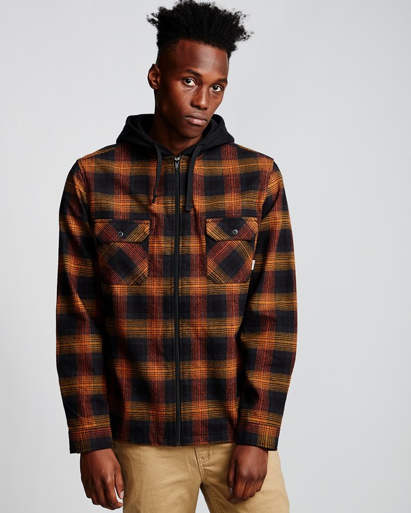 0 Wentworth Shadow - Hooded Long Sleeve Shirt  Q1SHA8ELF9 Element