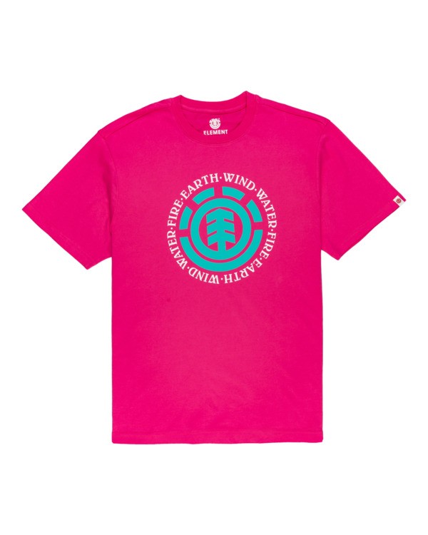 0 Seal - T-Shirt manches courtes pour Homme Rose Q1SSA8ELF9 Element