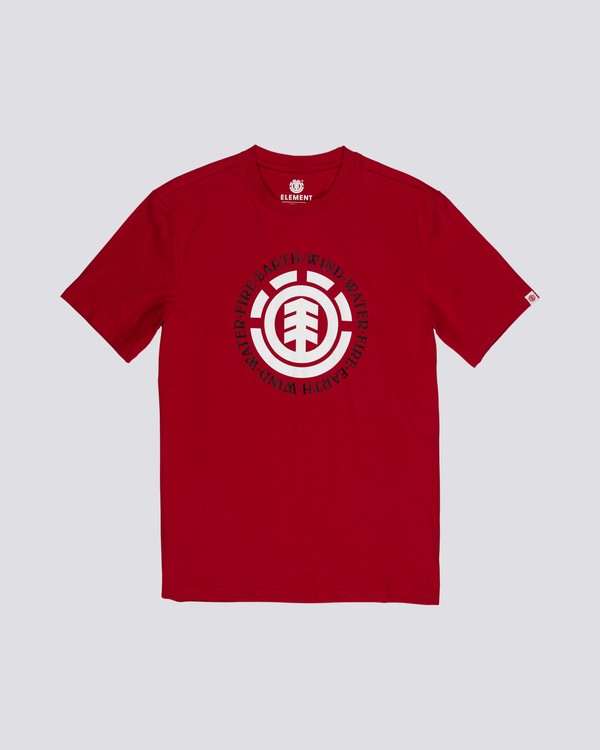 0 Seal - Short Sleeve T-Shirt for Men Red Q1SSA8ELF9 Element
