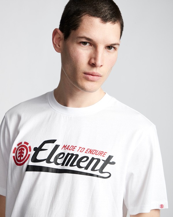 1 Signature - T-Shirt pour Homme Blanc Q1SSA9ELF9 Element