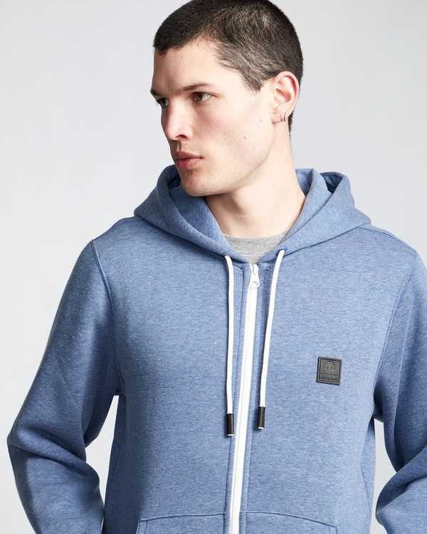 1 Heavy - Felpa con cappuccio e zip da Uomo Blue Q1ZHA1ELF9 Element