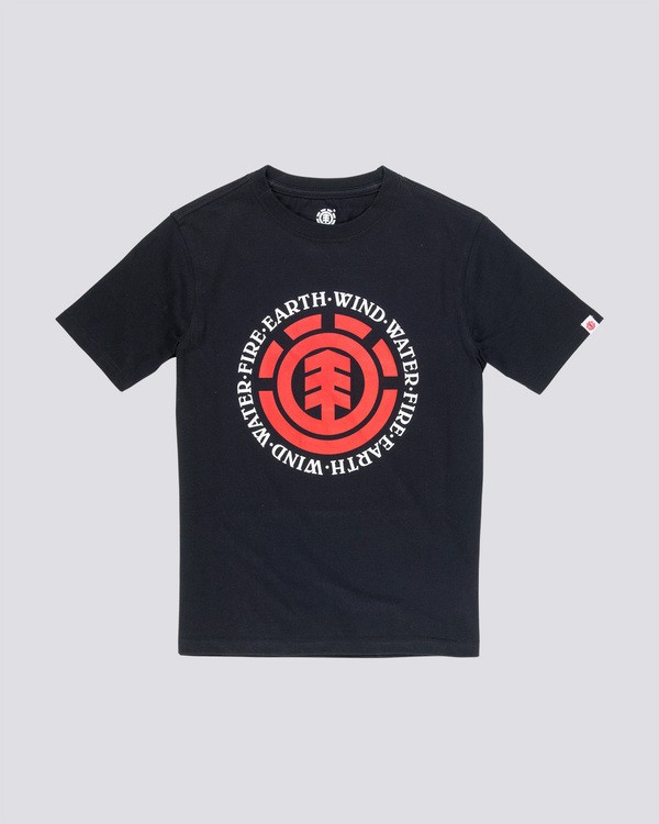 0 Seal - Short Sleeve T-Shirt for Boys Black Q2SSA4ELF9 Element