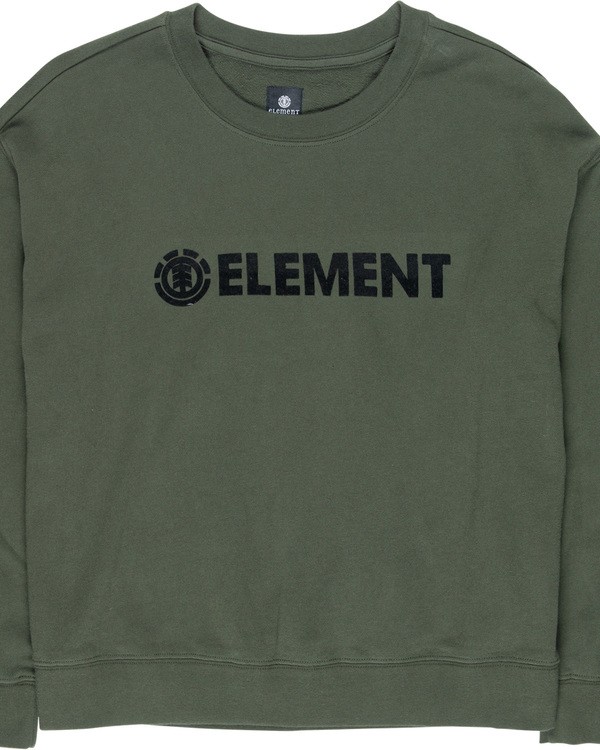 0 Logo - Felpa da Donna Green Q3FLA1ELF9 Element
